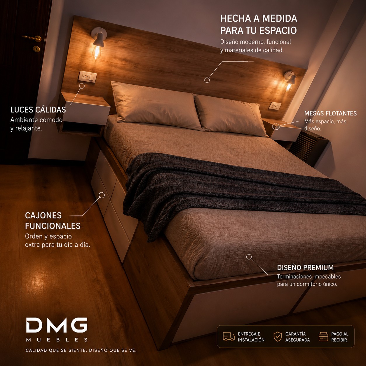 Cama box premium DMG Muebles